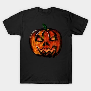 halloween pumpkin style mentally ill freaky T-Shirt